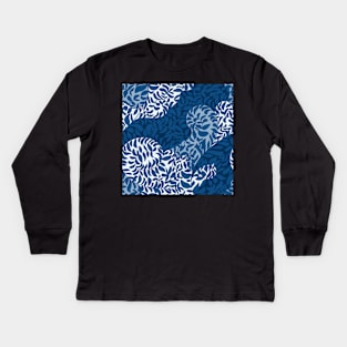 Vines in the clouds pattern design Kids Long Sleeve T-Shirt